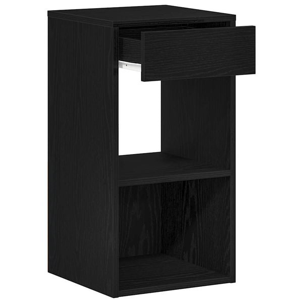 Nachttische aus schwarzer Eiche mit Schublade Lasenco 35x34x66,5cm (2 Stück)