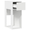 Weißer Computer-Towerständer mit Schublade Elfia 30x44x74cm