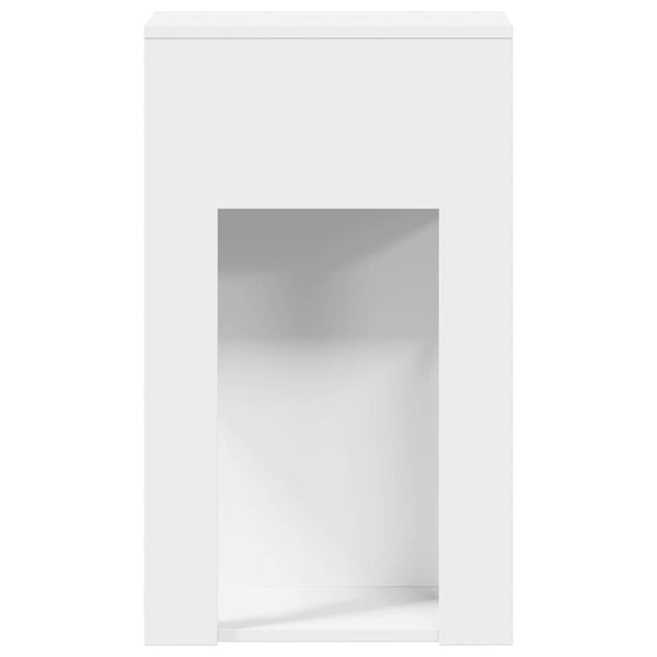 Weißer Computer-Towerständer mit Schublade Elfia 30x44x74cm