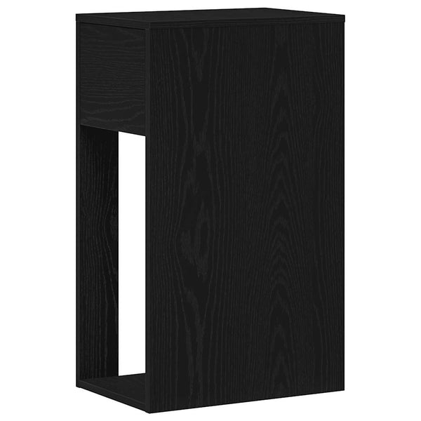 Schwarzer Computer-Tower-Ständer mit Schublade Elfia 30x44x74cm