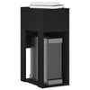 Schwarzer Computer-Tower-Ständer mit Schublade Elfia 30x44x74cm