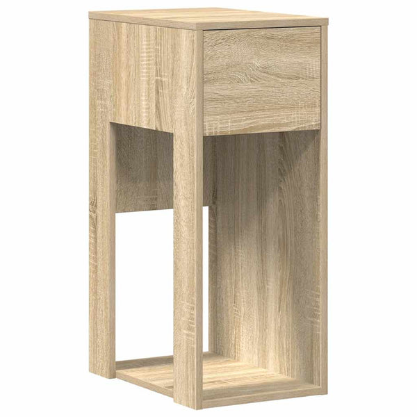 Sonoma Eiche Computerturm-Rollcontainer mit Schublade Elfia 30x44x74cm