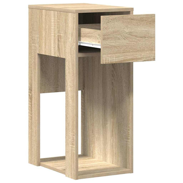 Sonoma Eiche Computerturm-Rollcontainer mit Schublade Elfia 30x44x74cm