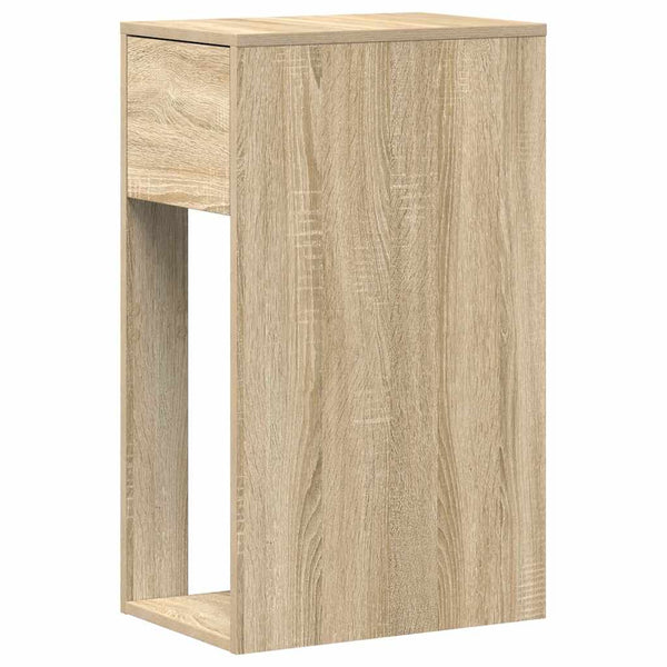 Sonoma Eiche Computerturm-Rollcontainer mit Schublade Elfia 30x44x74cm