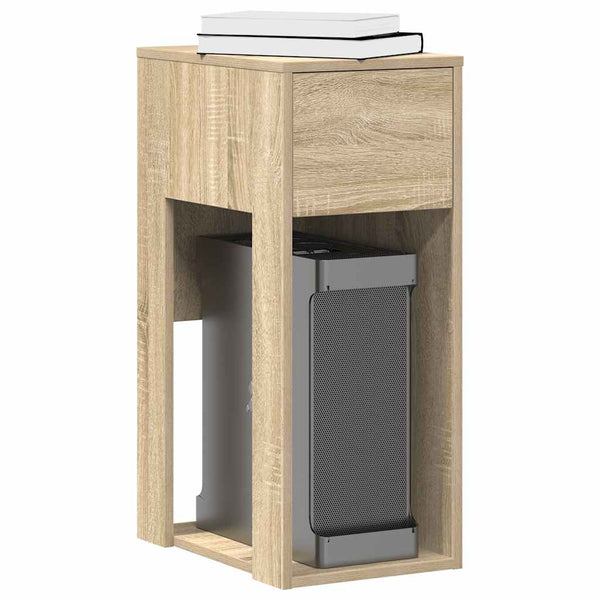 Sonoma Eiche Computerturm-Rollcontainer mit Schublade Elfia 30x44x74cm
