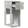 Computer-Tower-Ständer Elfia mit Box, Betonoptik grau, 30x44x74cm