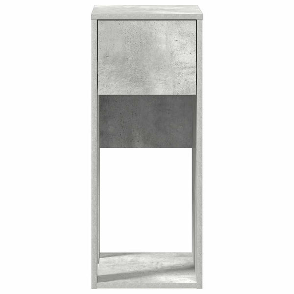 Computer-Tower-Ständer Elfia mit Box, Betonoptik grau, 30x44x74cm