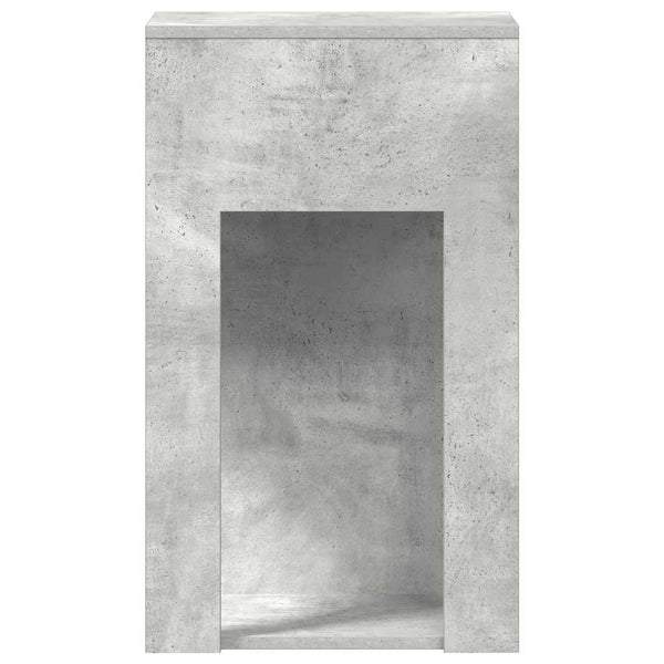 Computer-Tower-Ständer Elfia mit Box, Betonoptik grau, 30x44x74cm