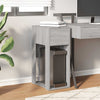 Grauer Computer-Tower-Ständer mit Schublade Elfia 30x44x74cm