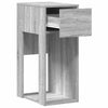Grauer Computer-Tower-Ständer mit Schublade Elfia 30x44x74cm