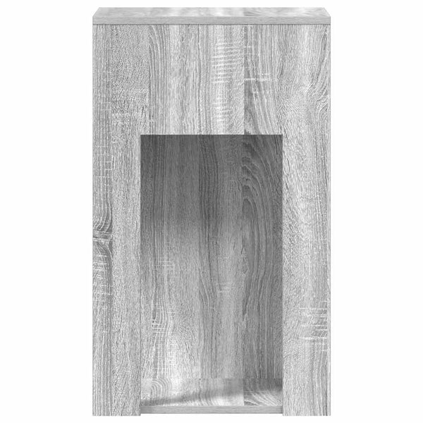 Grauer Computer-Tower-Ständer mit Schublade Elfia 30x44x74cm
