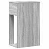 Grauer Computer-Tower-Ständer mit Schublade Elfia 30x44x74cm