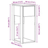 Grauer Computer-Tower-Ständer mit Schublade Elfia 30x44x74cm