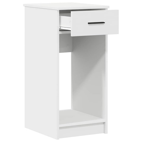 Weißer Computerturm-Ständer mit Schublade Lidya 35x45x77cm