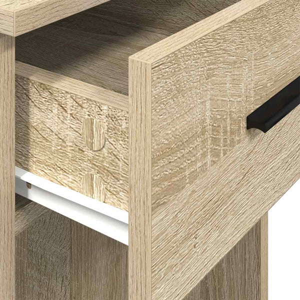 Sonoma-Eiche Computertower-Stand mit Schublade Lidya 35x45x77cm