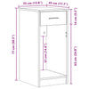 Sonoma-Eiche Computertower-Stand mit Schublade Lidya 35x45x77cm