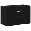Schwarzer Eichenschrank Anastasiadu 60x31x40cm (mit 2 Schubladen, Holz)