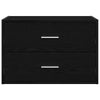 Schwarzer Eichenschrank Anastasiadu 60x31x40cm (mit 2 Schubladen, Holz)