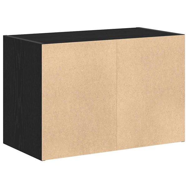 Schwarzer Eichenschrank Anastasiadu 60x31x40cm (mit 2 Schubladen, Holz)