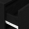Schwarzer Eichenschrank Anastasiadu 60x31x40cm (mit 2 Schubladen, Holz)