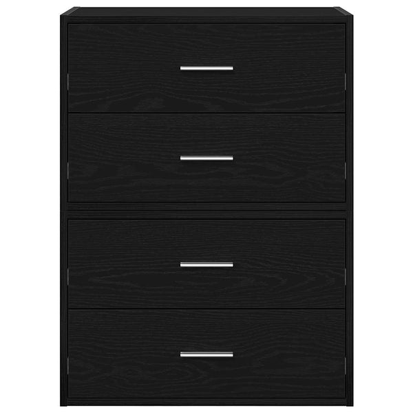 Schwarze Eiche Unterschränke Anastasiadu 60x31x40cm (2 Schubladen 2 Stk. technisches Holz)