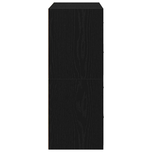 Schwarze Eiche Unterschränke Anastasiadu 60x31x40cm (2 Schubladen 2 Stk. technisches Holz)