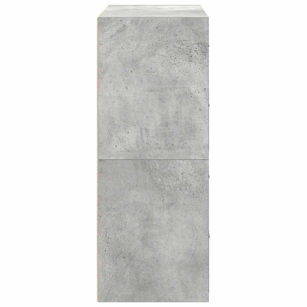 Betoninharmaa kaapit Anastasiadu 60x31x40cm (2laatikkoa 2kpl teknillinen puu)