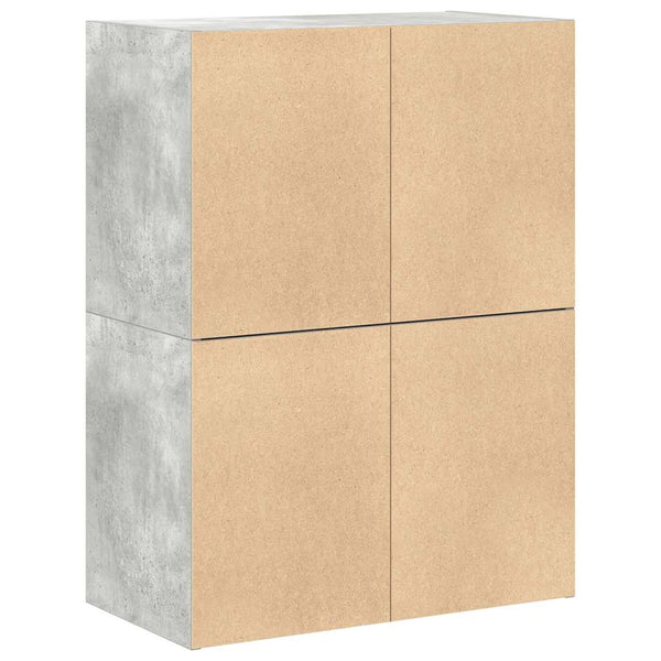 Betoninharmaa kaapit Anastasiadu 60x31x40cm (2laatikkoa 2kpl teknillinen puu)