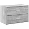 Grauer Schrank Anastasiadu 60x31x40cm (mit 2 Schubladen in Sonoma-Eiche)