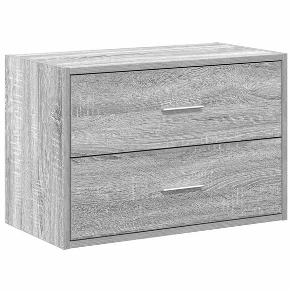 Grauer Schrank Anastasiadu 60x31x40cm (mit 2 Schubladen in Sonoma-Eiche)
