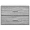 Grauer Schrank Anastasiadu 60x31x40cm (mit 2 Schubladen in Sonoma-Eiche)