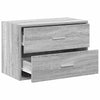 Grauer Schrank Anastasiadu 60x31x40cm (mit 2 Schubladen in Sonoma-Eiche)