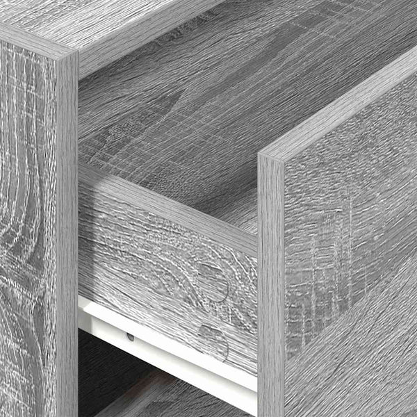 Grauer Schrank Anastasiadu 60x31x40cm (mit 2 Schubladen in Sonoma-Eiche)