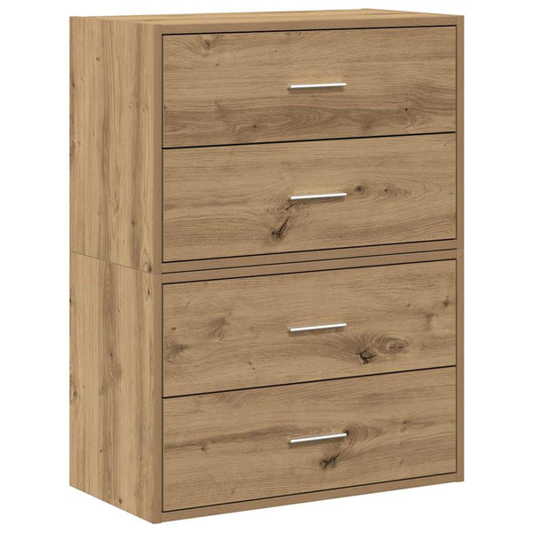 Schränke Anastasiadu 60x31x40cm (2 Schubladen 2er-Set Handwerkertechnisches Holz)