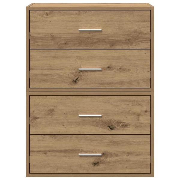 Schränke Anastasiadu 60x31x40cm (2 Schubladen 2er-Set Handwerkertechnisches Holz)