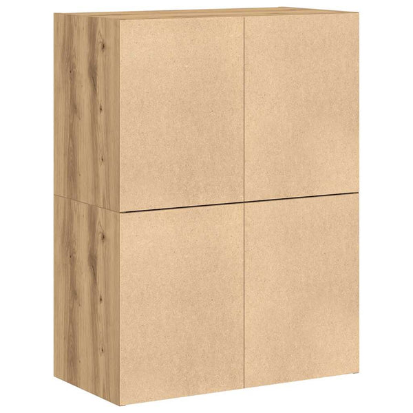 Schränke Anastasiadu 60x31x40cm (2 Schubladen 2er-Set Handwerkertechnisches Holz)