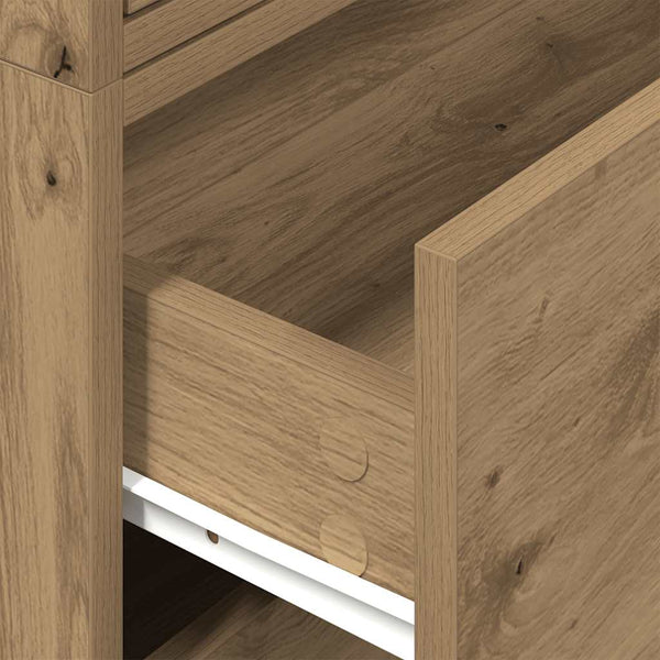 Schränke Anastasiadu 60x31x40cm (2 Schubladen 2er-Set Handwerkertechnisches Holz)