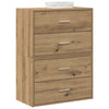 Schränke Anastasiadu 60x31x40cm (2 Schubladen 2er-Set Handwerkertechnisches Holz)