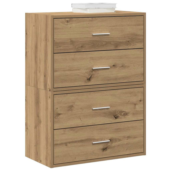 Schränke Anastasiadu 60x31x40cm (2 Schubladen 2er-Set Handwerkertechnisches Holz)