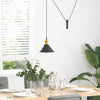 Schwarze Hängelampe Emilius Ø 22cm (höhenverstellbar E27 glänzend)