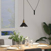 Schwarze Hängelampe Emilius Ø 22cm (höhenverstellbar E27 glänzend)