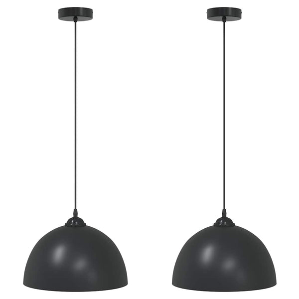Schwarze Hängeleuchten Dilechi Ø30cm (2 Stk. höhenverstellbar E27 Metall)