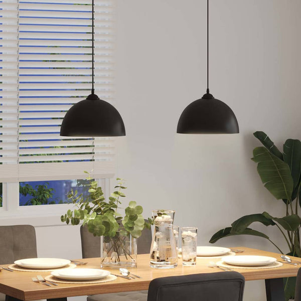 Schwarze Hängeleuchten Dilechi Ø30cm (2 Stk. höhenverstellbar E27 Metall)