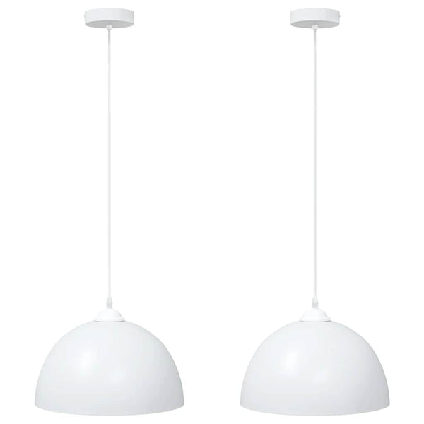 Weiße Pendelleuchten Dilechi Ø30cm (2 Stück, höhenverstellbar, E27)