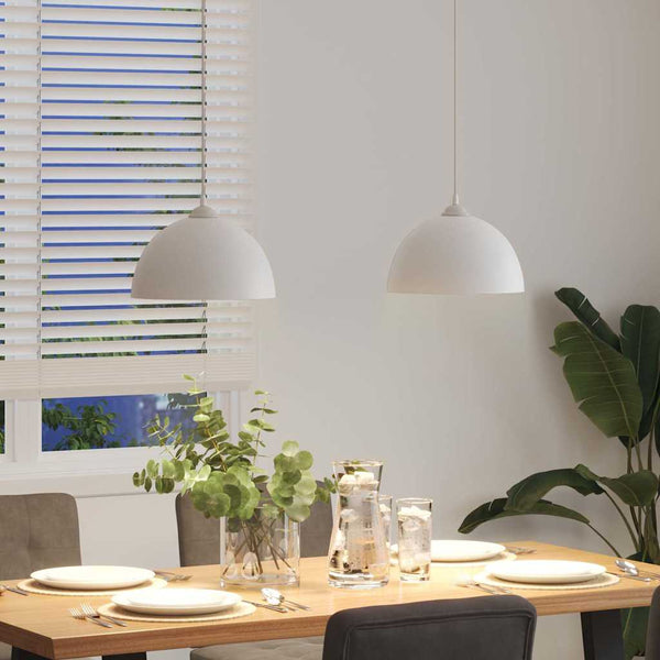Weiße Pendelleuchten Dilechi Ø30cm (2 Stück, höhenverstellbar, E27)