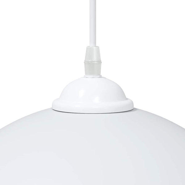 Weiße Pendelleuchten Dilechi Ø30cm (2 Stück, höhenverstellbar, E27)