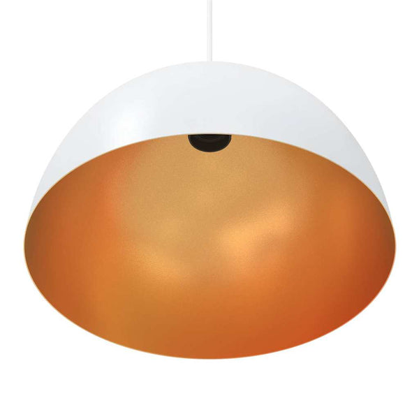 Weiße Pendelleuchten Dilechi Ø30cm (2 Stück, höhenverstellbar, E27)