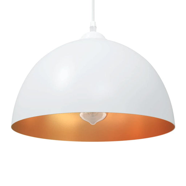 Weiße Pendelleuchten Dilechi Ø30cm (2 Stück, höhenverstellbar, E27)