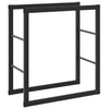 Musta polttopuuteline Enon 55x30x61cm (teräs)