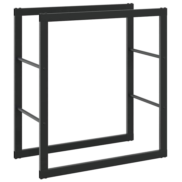 Musta polttopuuteline Enon 55x30x61cm (teräs)
